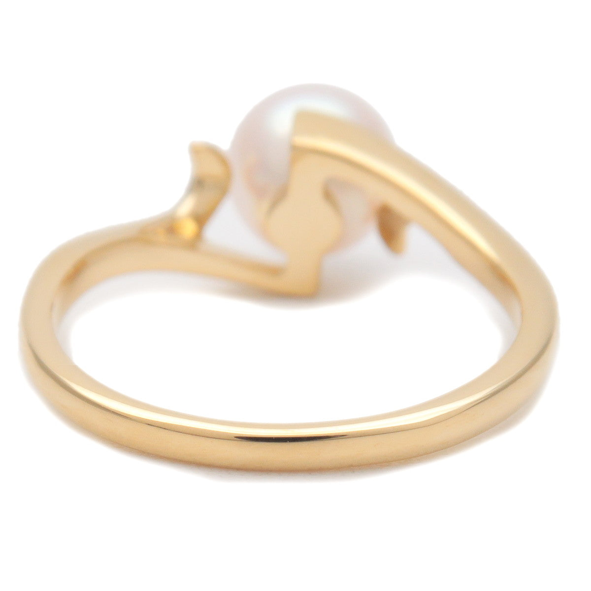 MIKIMOTO Pearl Ring K18 750 Yellow Gold US6-6.5 HK13.5 EU52.5