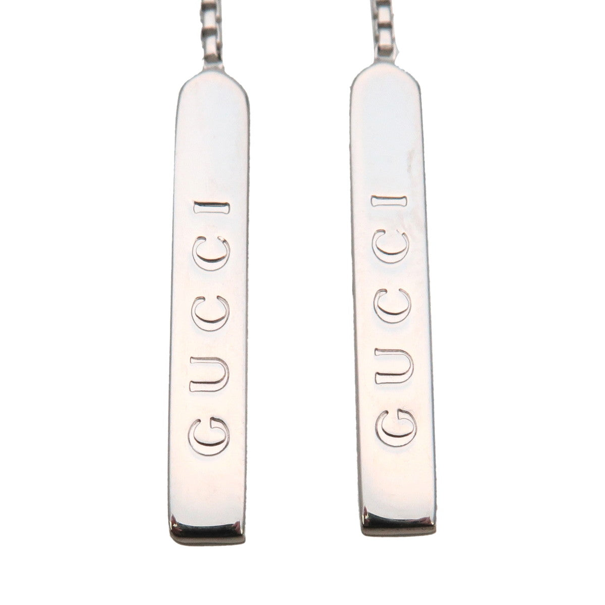 GUCCI Lariat Earrings Dangle Earrings K18WG 750WG White Gold