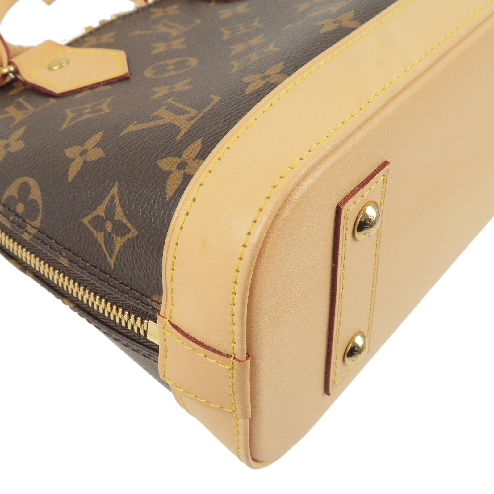 Authentic Louis Vuitton Monogram Alma BB Satchel Crossbody Handbag M53152