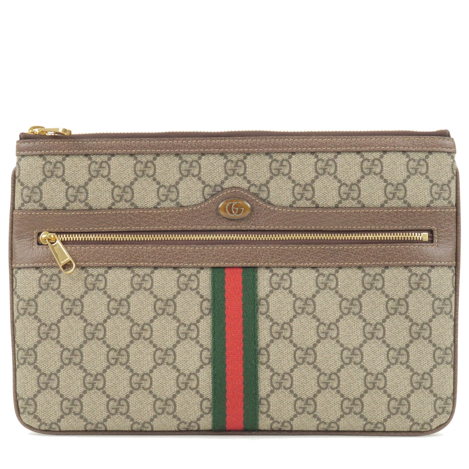 GUCCI-Sherry-Ophidia-GG-Supreme-Leather-Clutch-Bag-Beige-517551