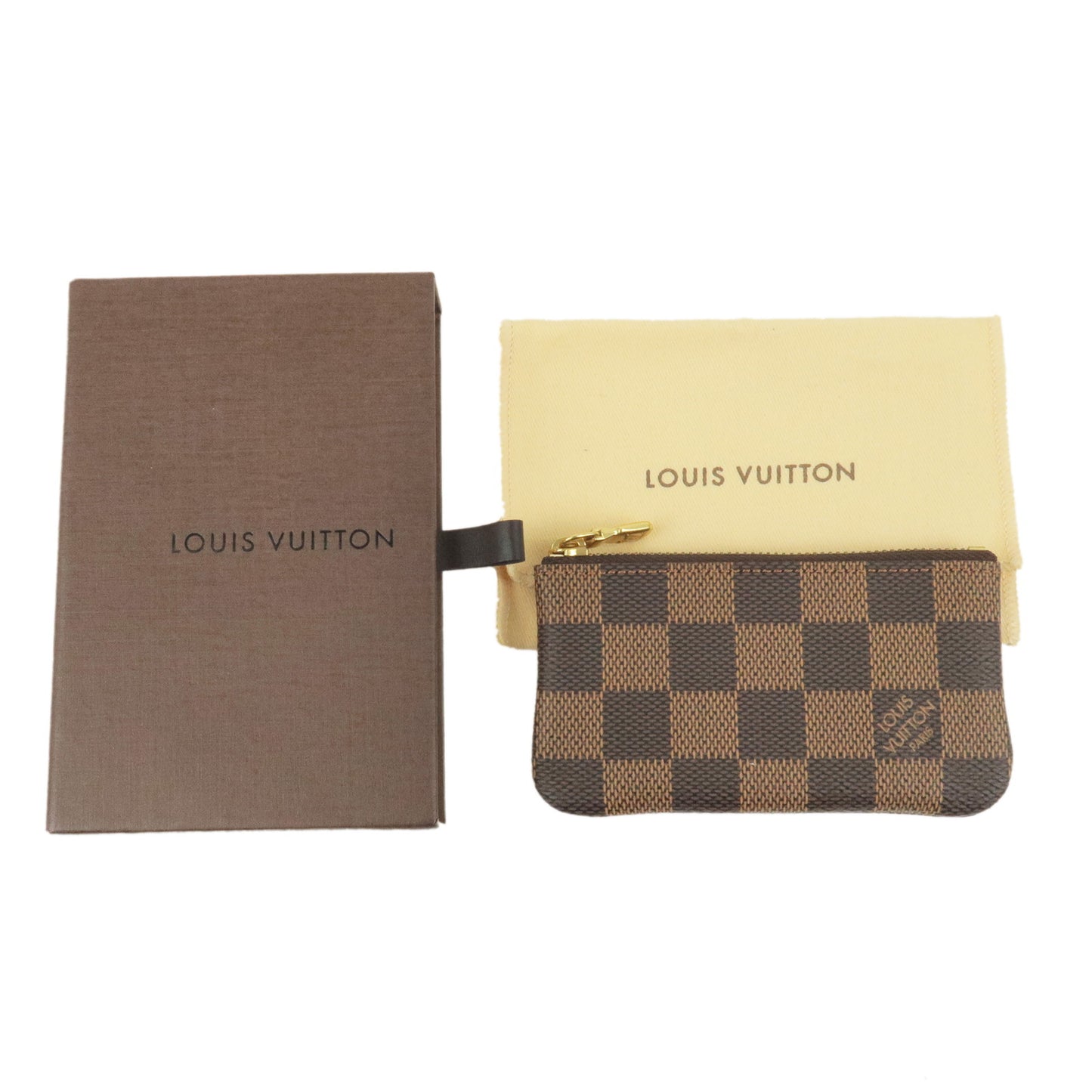 Louis Vuitton Damier Ebene Pochette Cles Coin Case N62658