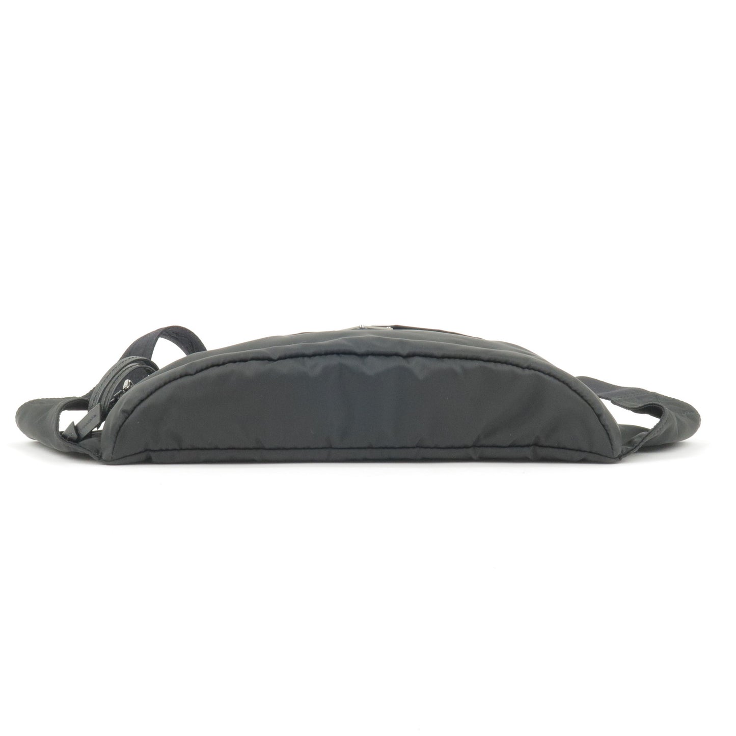 PRADA Logo Nylon Leather Waist Pouch Body Bag NERO Black