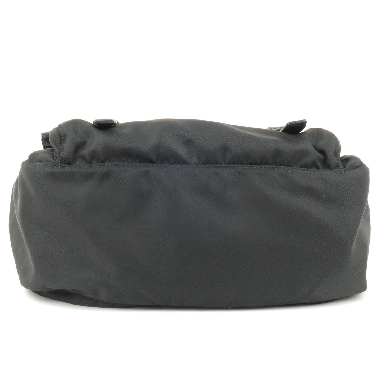 PRADA Logo Nylon Leather Shoulder Bag NERO Black BT6671