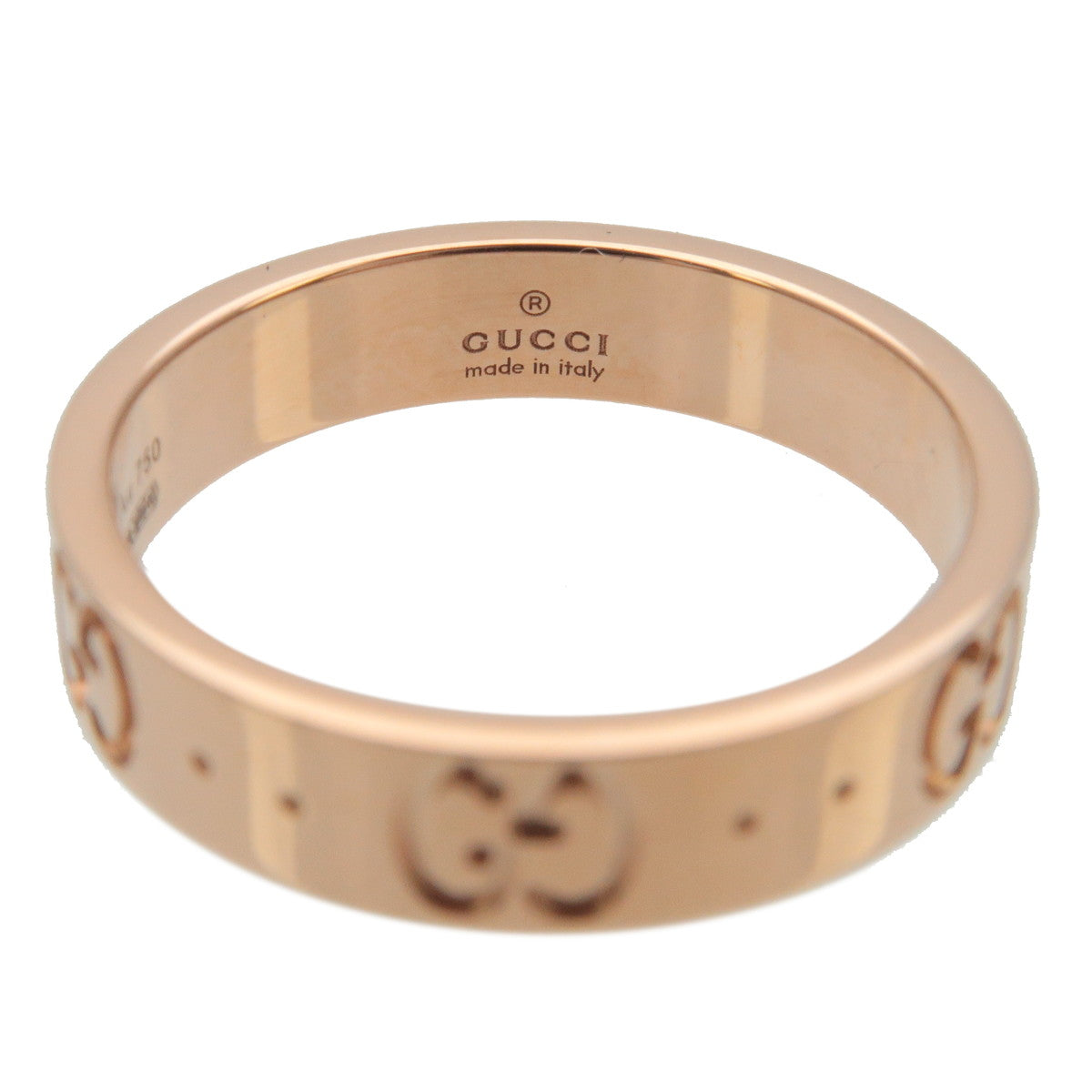 GUCCI ICON Ring K18 PG 750 Rose Gold #11 US5.5 HK12 EU51