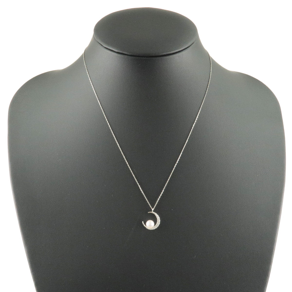 VENDOME AOYAMA Pearl Diamond Chain Necklace PT850 PT950