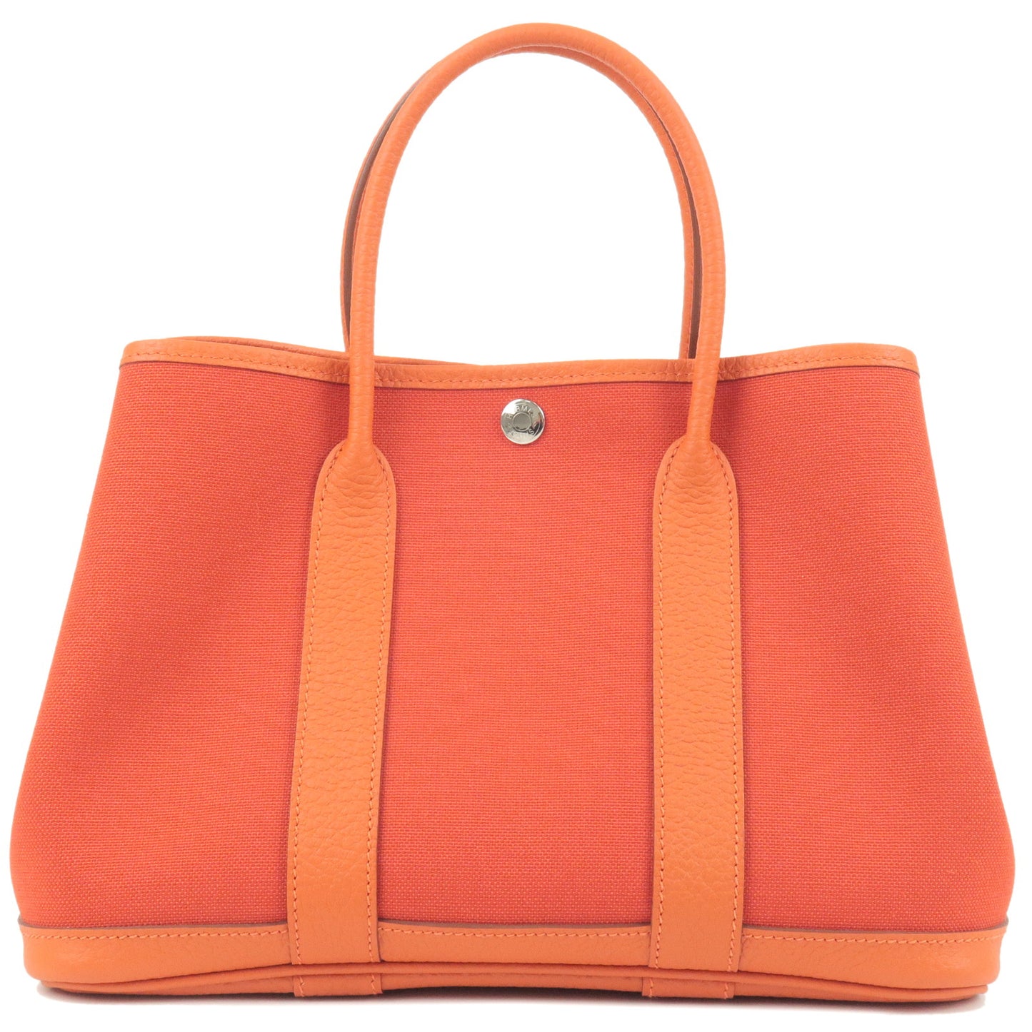 HERMES Toile Militaire Vache Country Garden Party TPM Tote Bag
