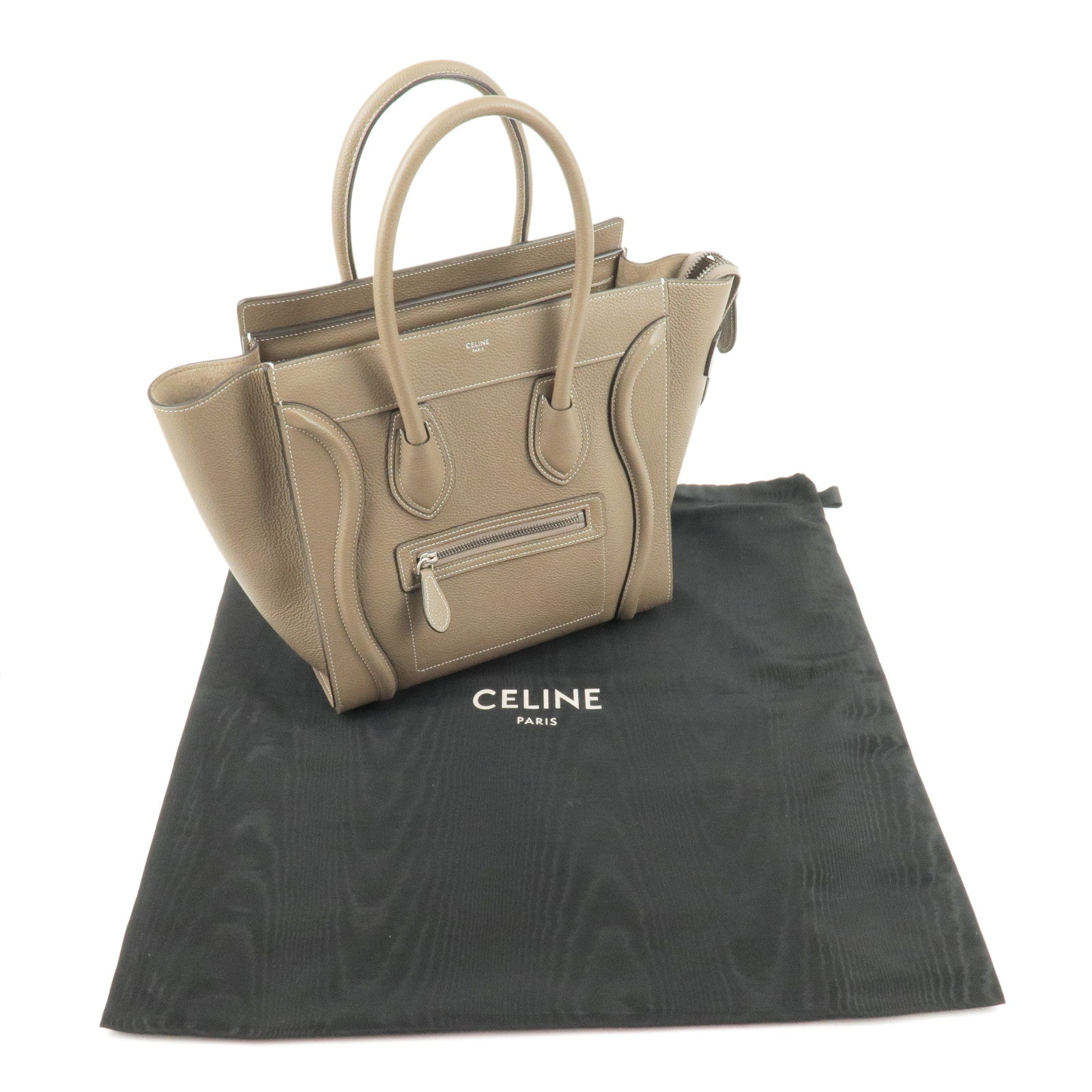 Celine Mini Luggage Souris gray beige