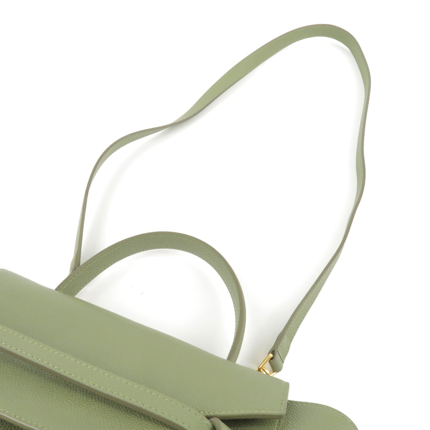 CELINE Leather Micro Belt Bag 2Way Shoulder Bag Green 189153