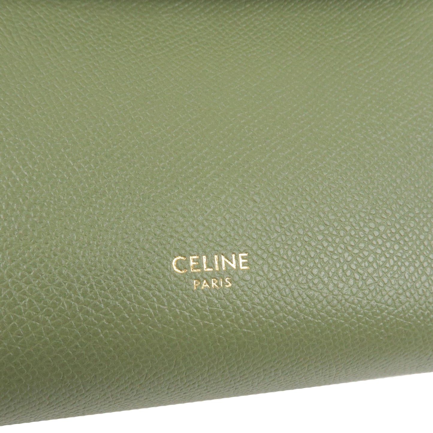 CELINE Leather Micro Belt Bag 2Way Shoulder Bag Green 189153