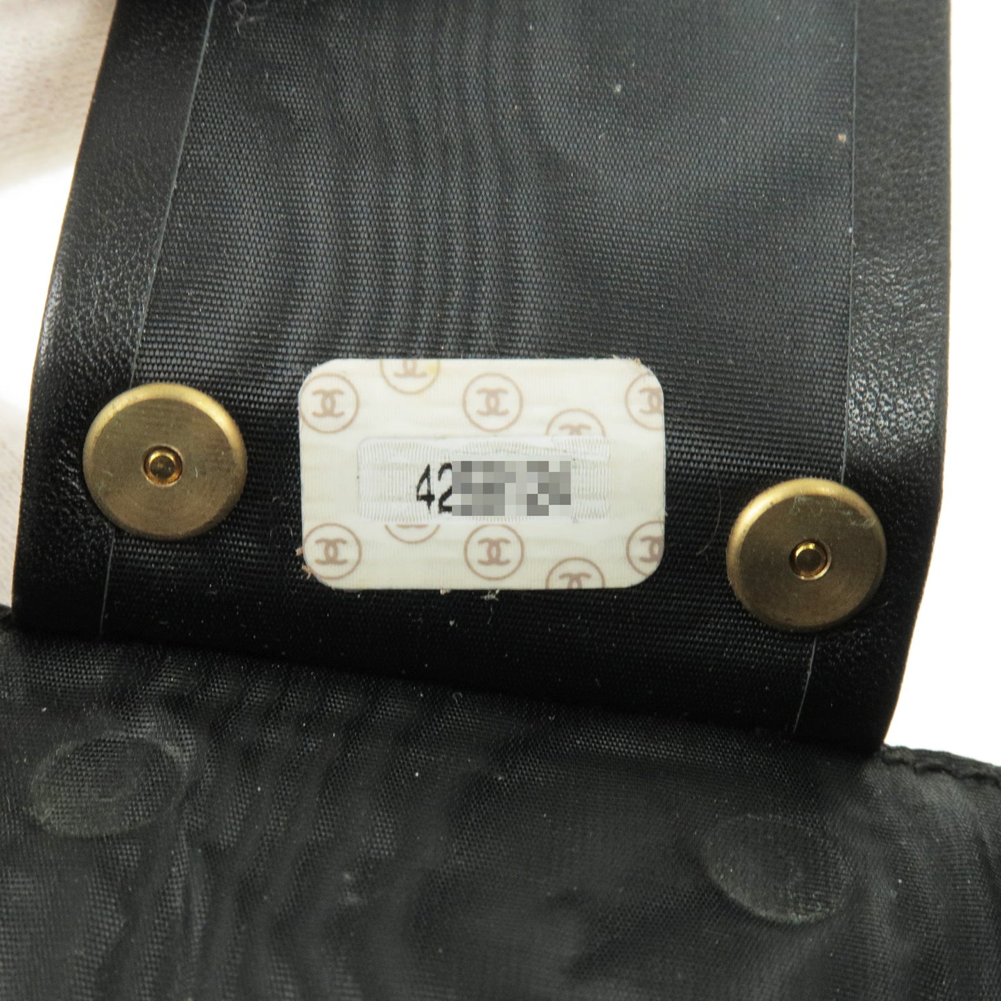 CHANEL Caviar Skin 6 Rings Key Case Key Holder Black A13502