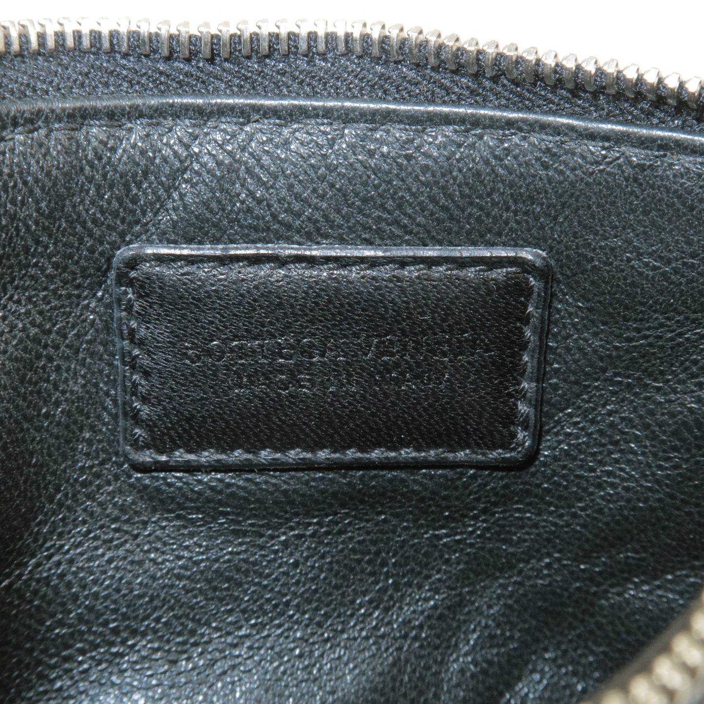 BOTTEGA VENETA Intrecciato Leather Coin Case Black 131232
