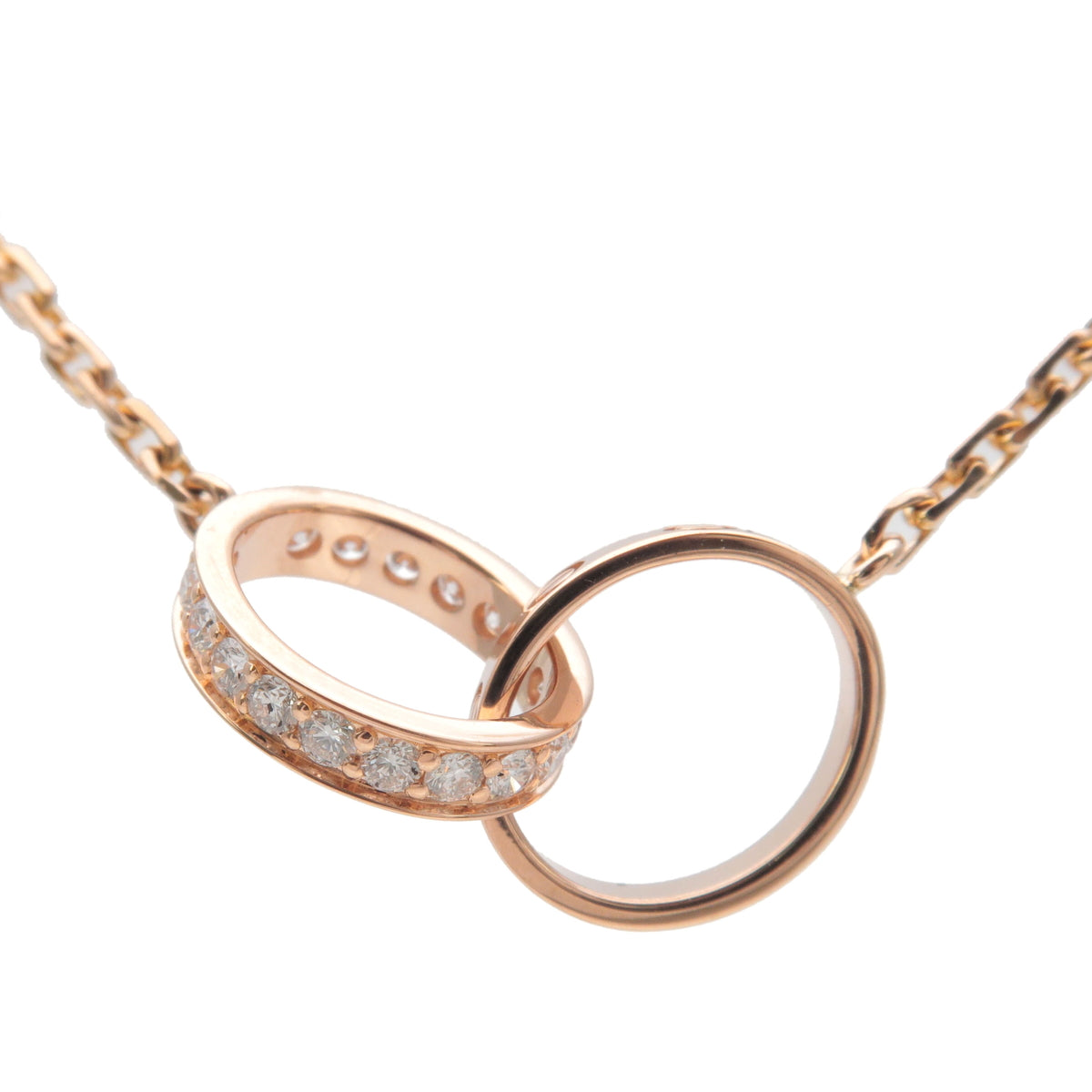 Cartier Baby Love Diamond Necklace K18PG 750 Rose Gold