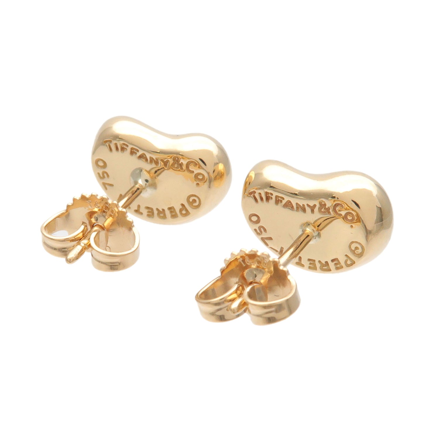 Tiffany&Co. Bean Earrings K18YG 750YG Yellow Gold