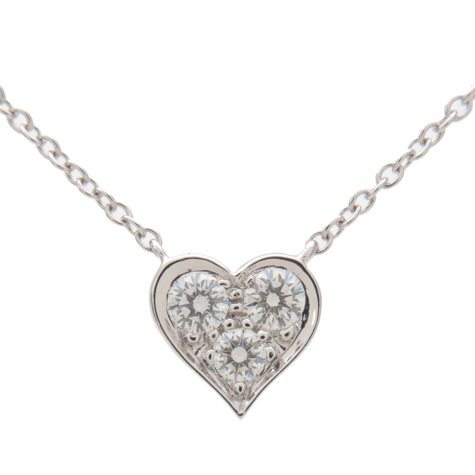 Tiffany&Co.-Sentimental-Heart-3P-Diamond-Necklace-Platinum