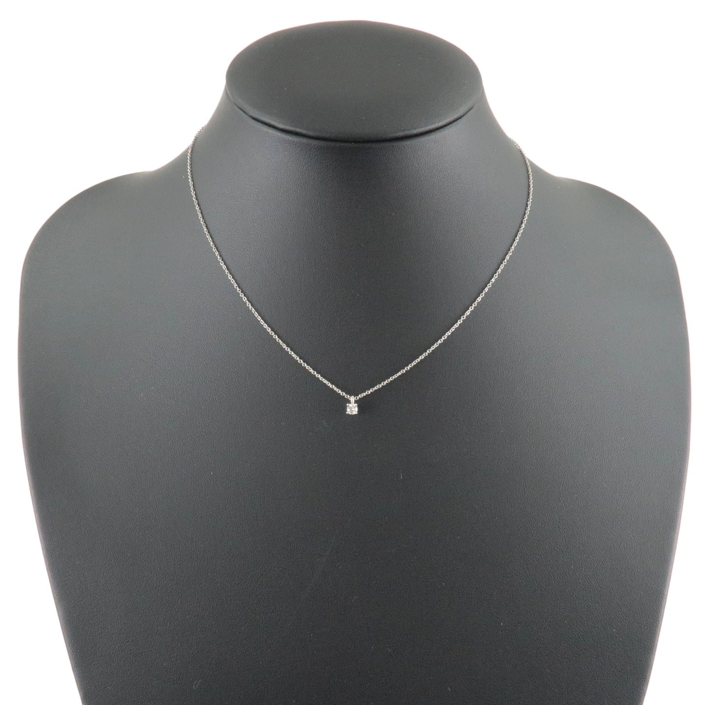 Tiffany&Co. Solitaire 1P Diamond Necklace PT950 Platinum