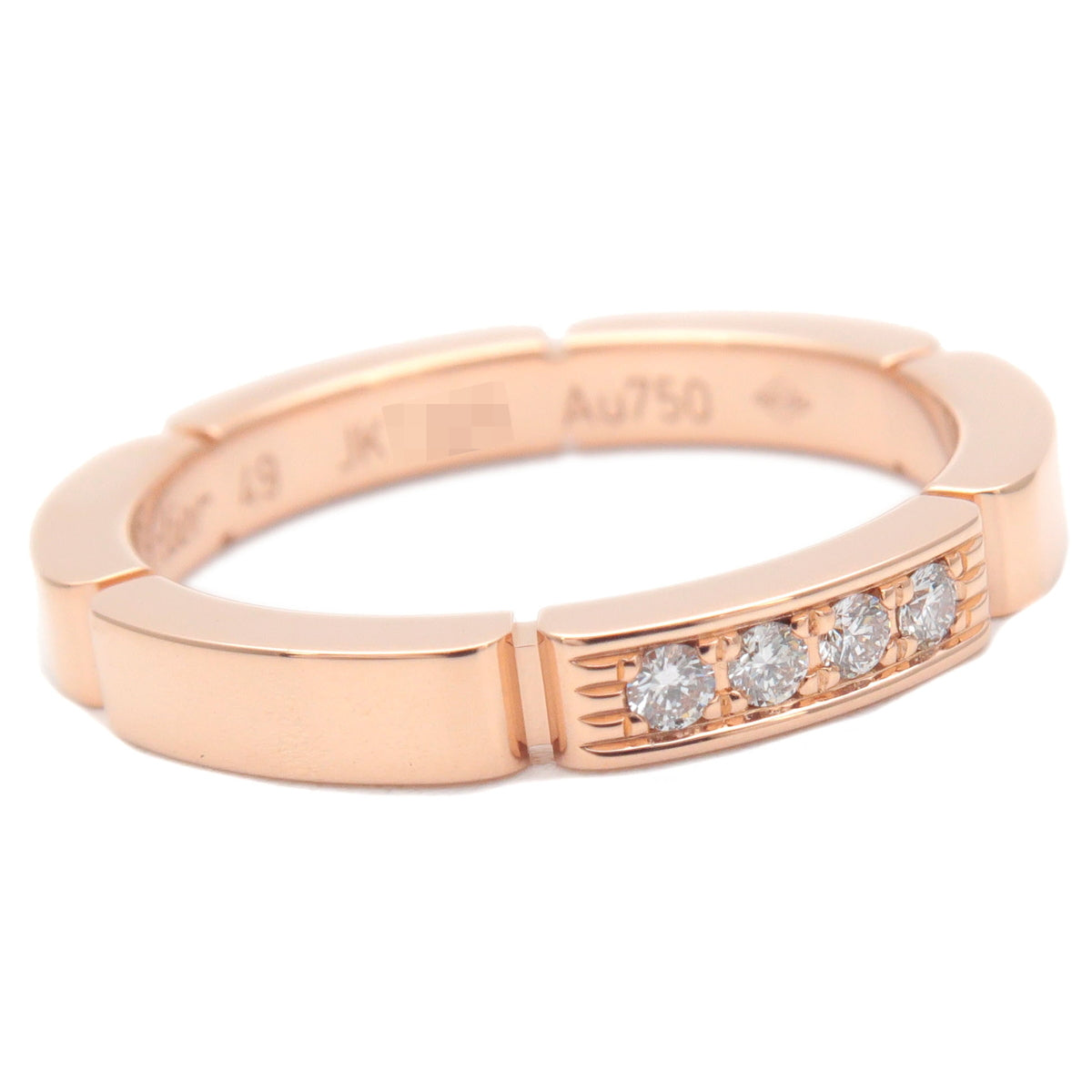 Cartier Maillon Panthere 4P Diamond Ring K18 750 Rose Gold #49 US5