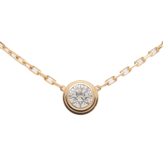 Cartier-Diamants-Légers-de-Necklace-LM-1P-Diamond-0.19ct-K18-750YG