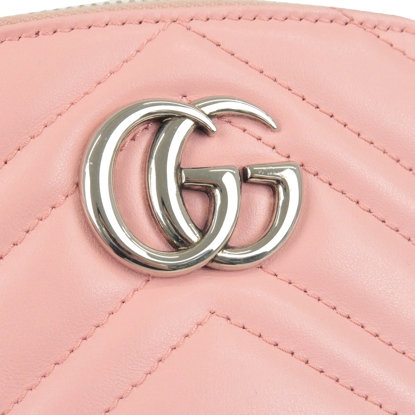 GUCCI GG Marmont Leather Cosmetic Pouch Pink 625544