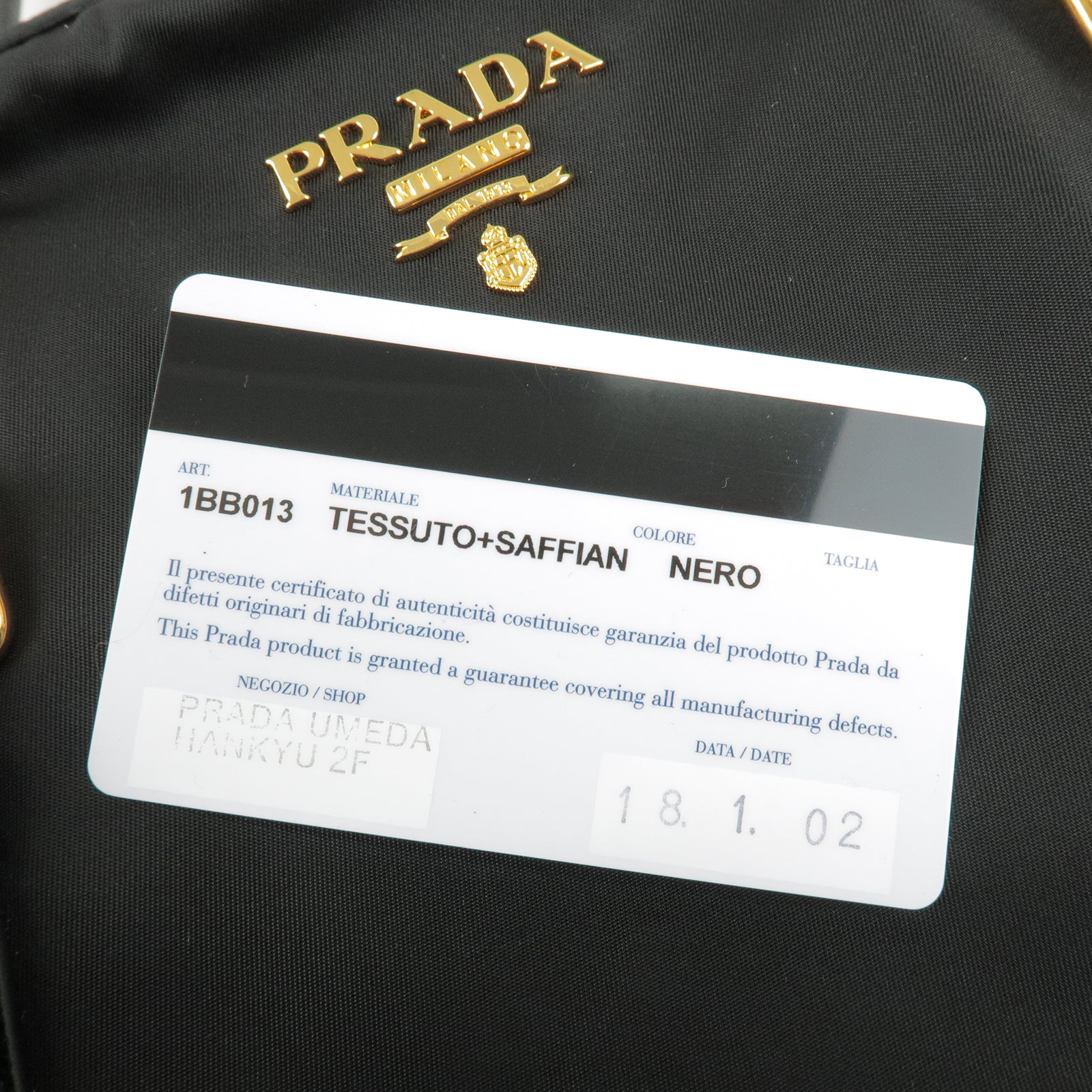 Prada tracolla outlet tessuto