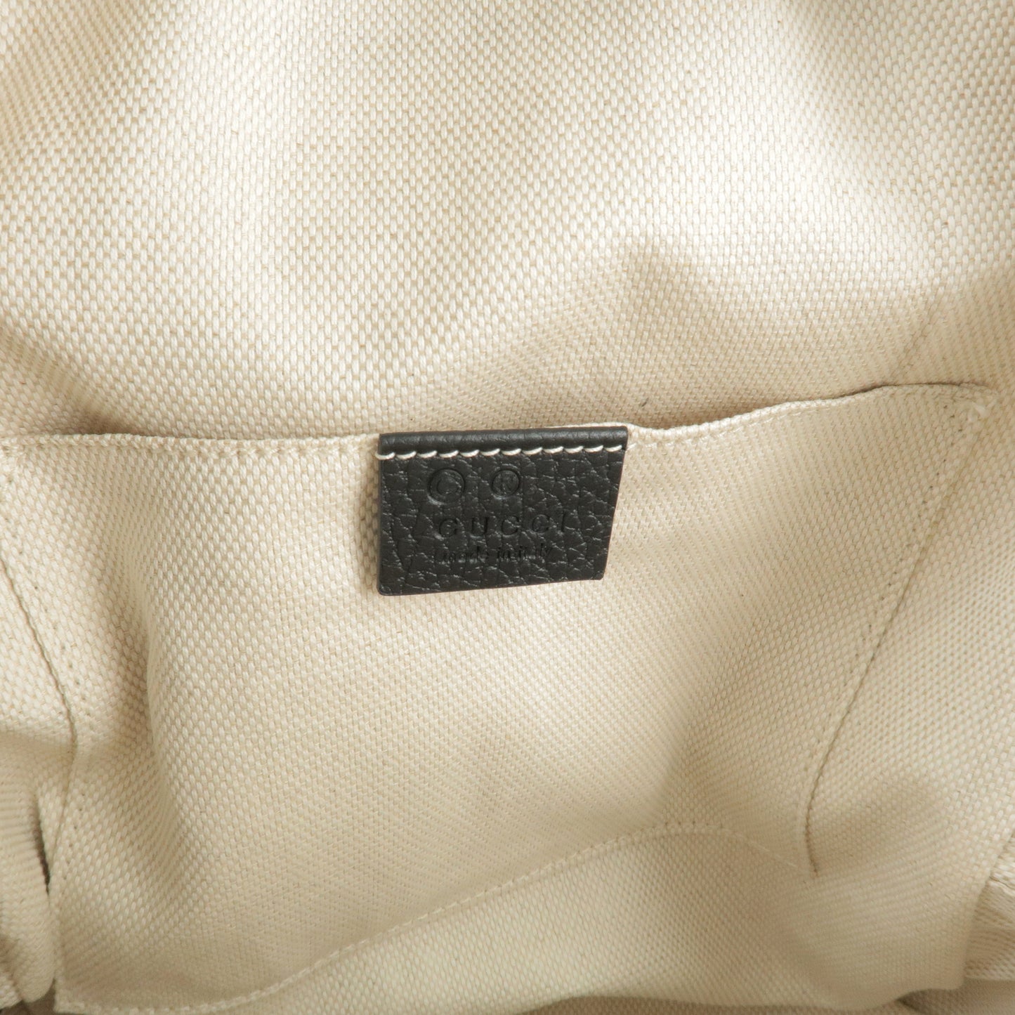 GUCCI SOHO Interlocking Leather Ruck Sack Back Pack Black 536192