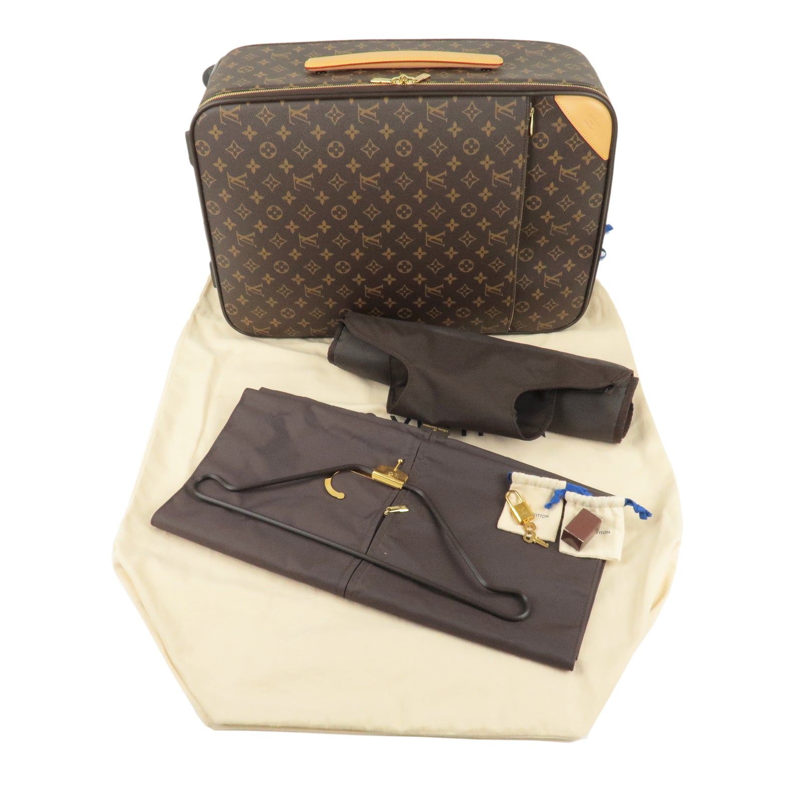 Louis Vuitton Pegase 50 Monogram Travel Carry Bag Suitcase Leather Brown  Used