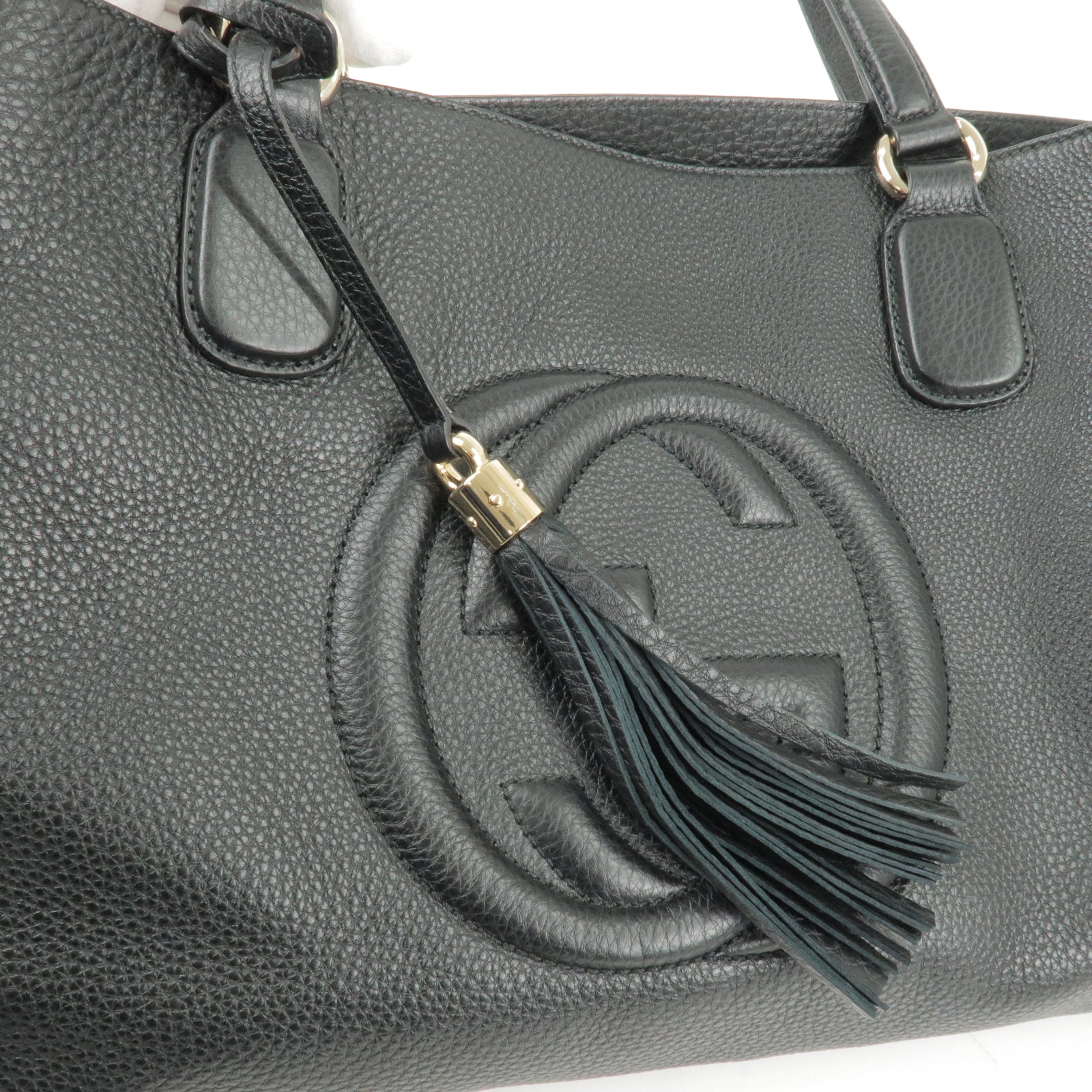 GUCCI-SOHO-Leather-2-Way-Shoulder-Bag-Tote-Bag-Black-308363 – dct