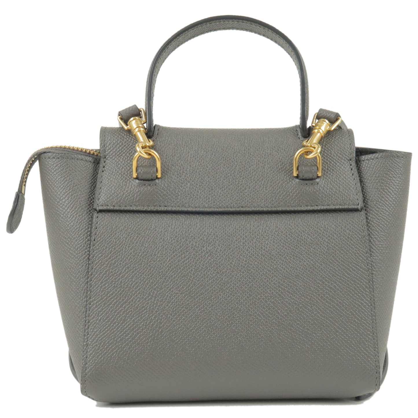 CELINE Pico Leather Belt Bag 2Way Bag Shoulder Bag Gray 194263