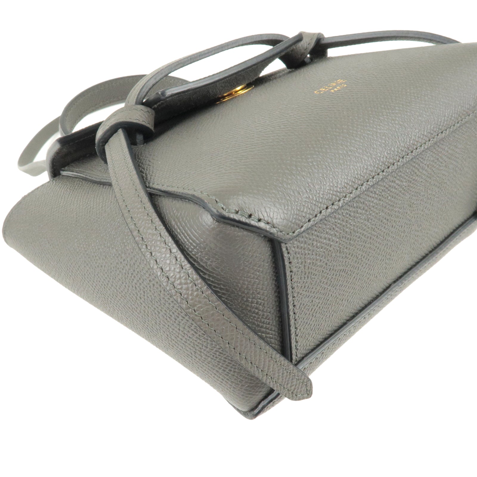 Celine Blue Leather Mini Belt Bag Shoulder Strap Handle Handbag Medium |  eBay