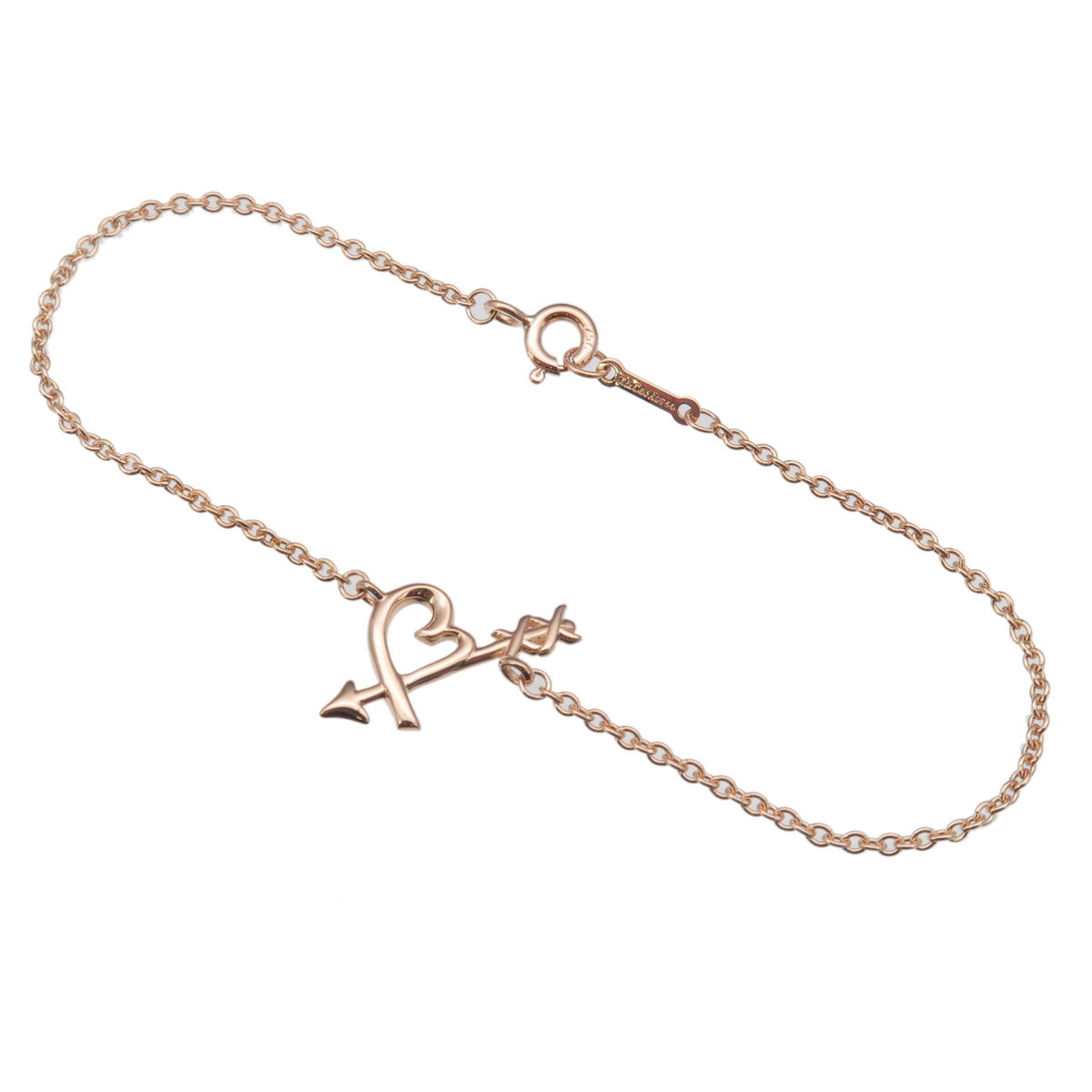 Tiffany&Co.-Heart-&-Arrow-Bracelet-K18PG-750PG-Rose-Gold