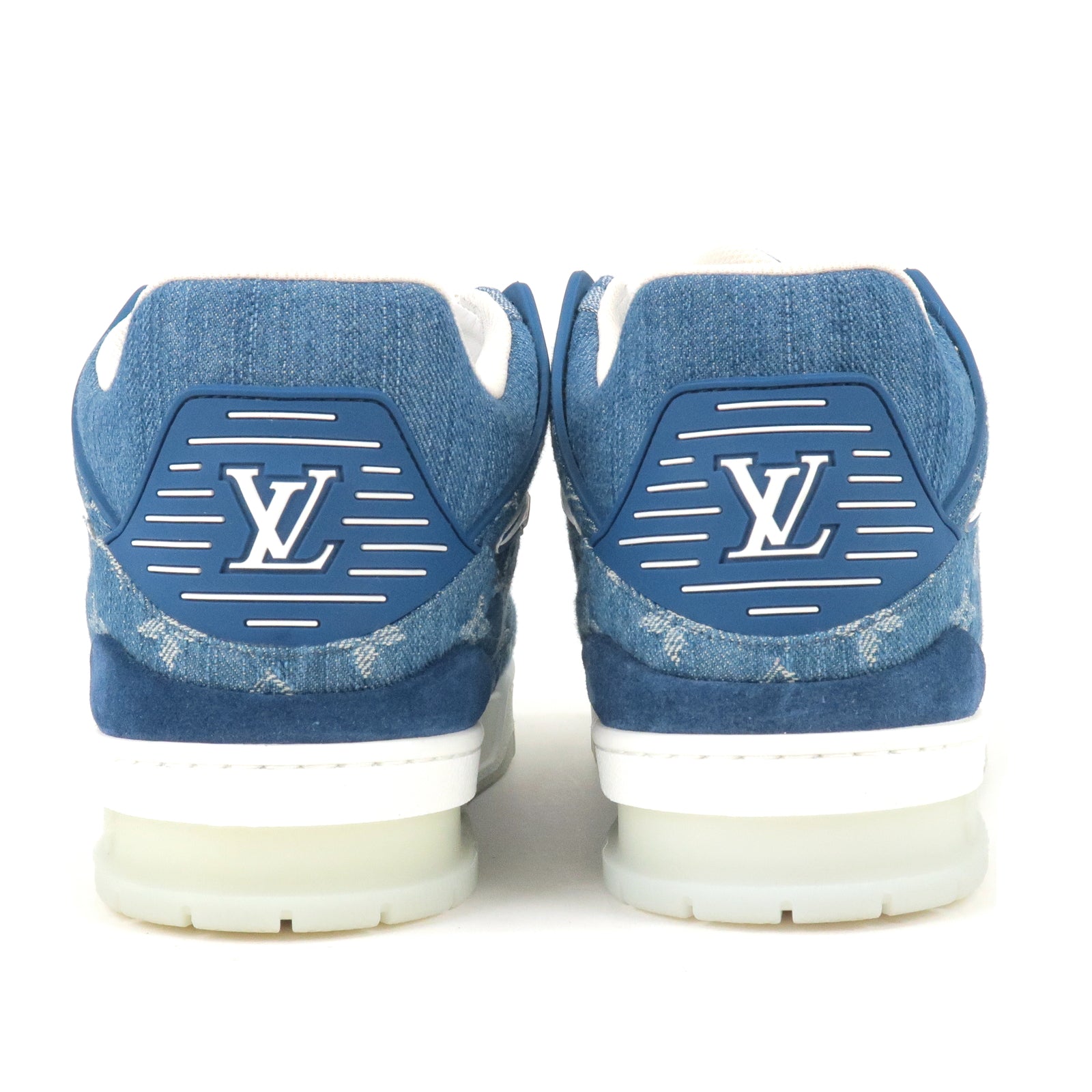 Louis Vuitton LV Unisex Trainer Sneaker Beige Monogram Denim
