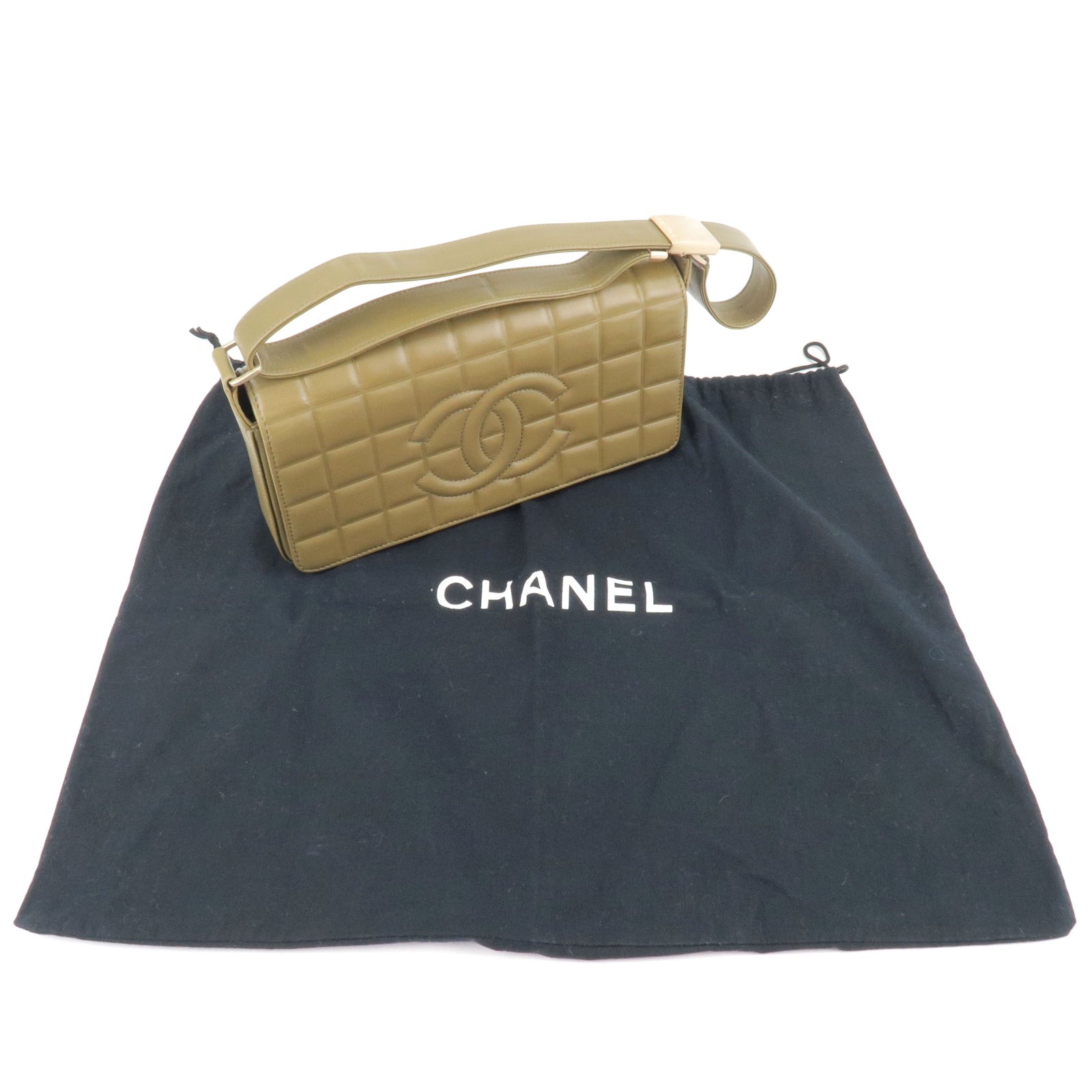 CHANEL-Chocolate-Bar-Lamb-Skin-Shoulder-Bag-Hand-Bag-Khaki – dct-ep_vintage  luxury Store