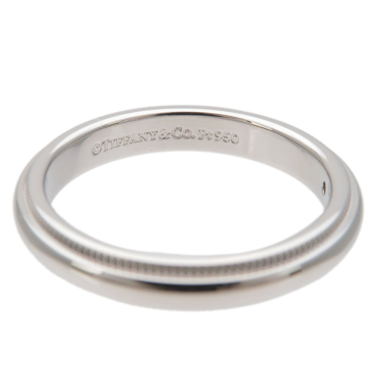Tiffany&Co. Milgrain Band Ring PT950 Platinum US5-5.5 EU50.5