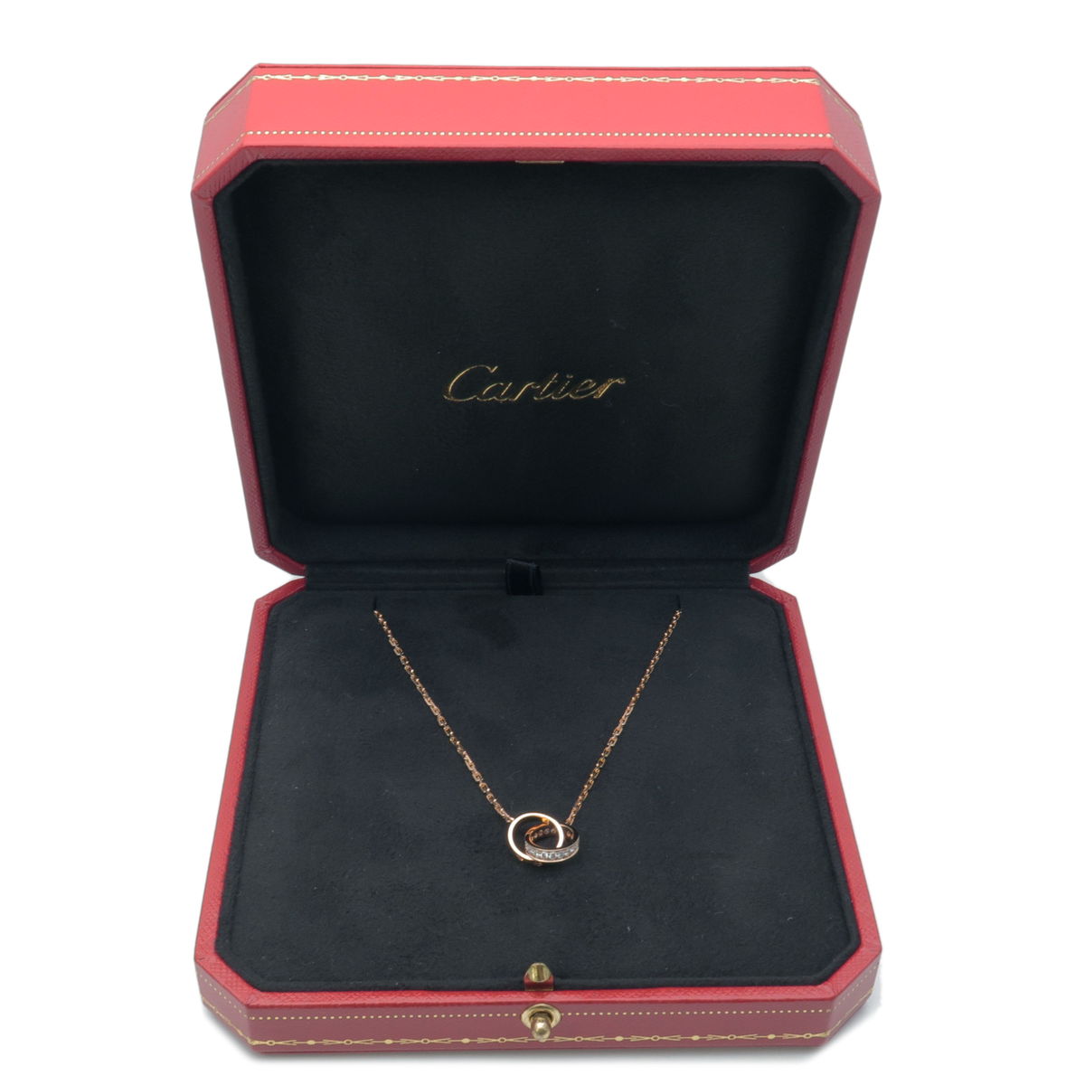 Cartier Baby Love Diamond Necklace K18PG 750PG Rose Gold