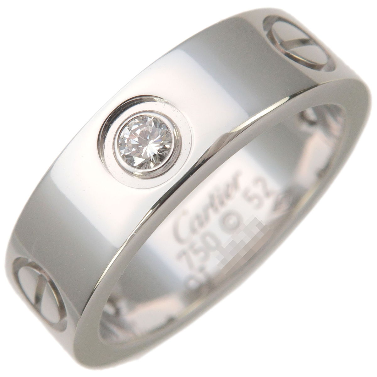 Cartier-Love-Ring-Half-Diamond-K18WG-750WG-White-Gold-#52-US6-6.5