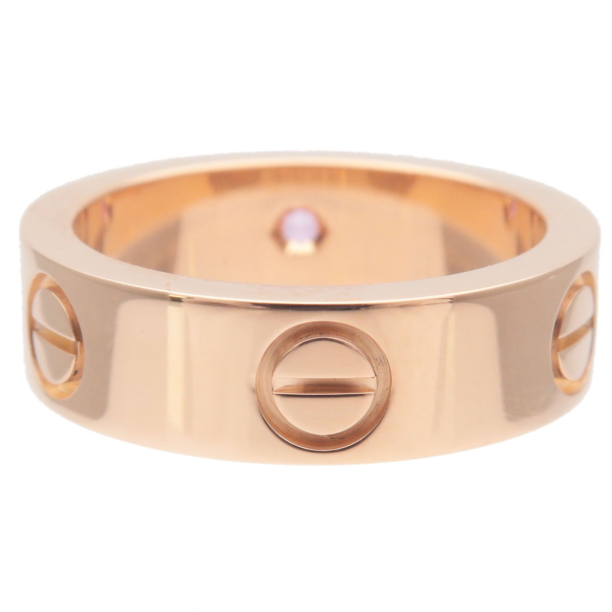 Cartier-Love-Ring-1P-Pink-Sapphire-Rose-Gold-#52-US6-6.5-EU52.5