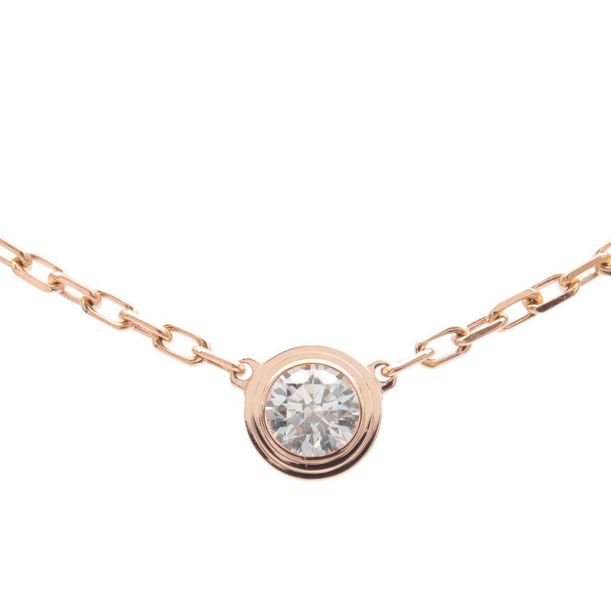 Cartier-Diamants-Legers-SM-1P-Diamond-Necklace-0.09ct-K18-750PG