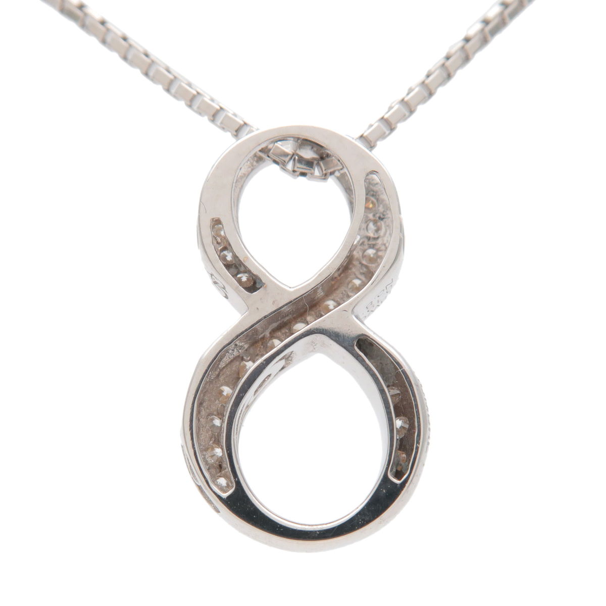 NOMBRE Number 8 Diamond Necklace Small 0.19ct K18 White Gold