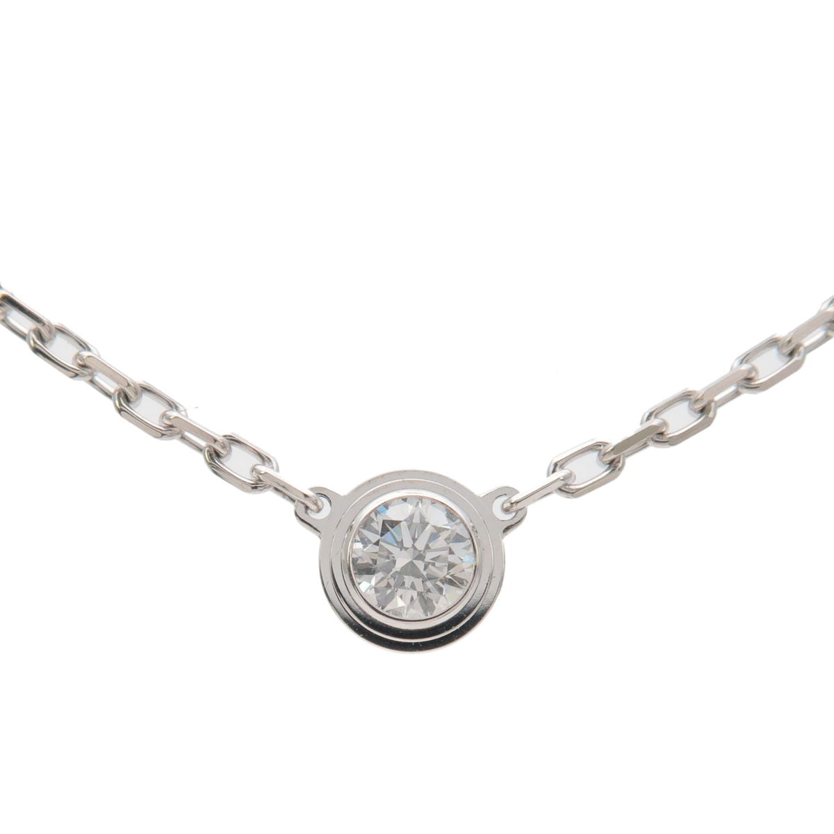 Cartier-Diamants-Legers-SM-1P-Diamond-Necklace-0.09ct-K18-750WG