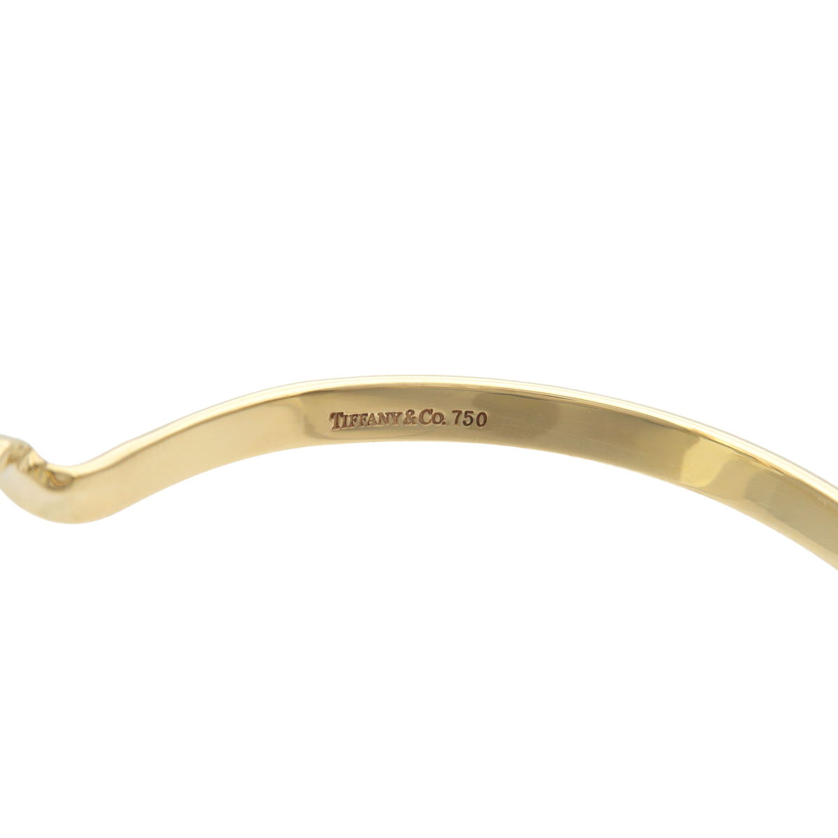 Tiffany&Co. Hook and Eye Bangle K18YG 750YG Yellow Gold