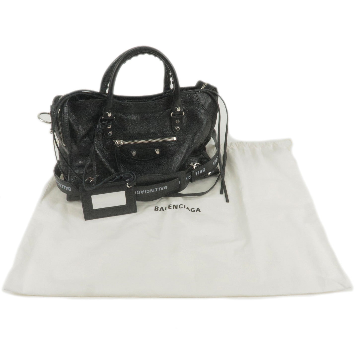 Balenciaga City Shoulder Bag large Black Leather