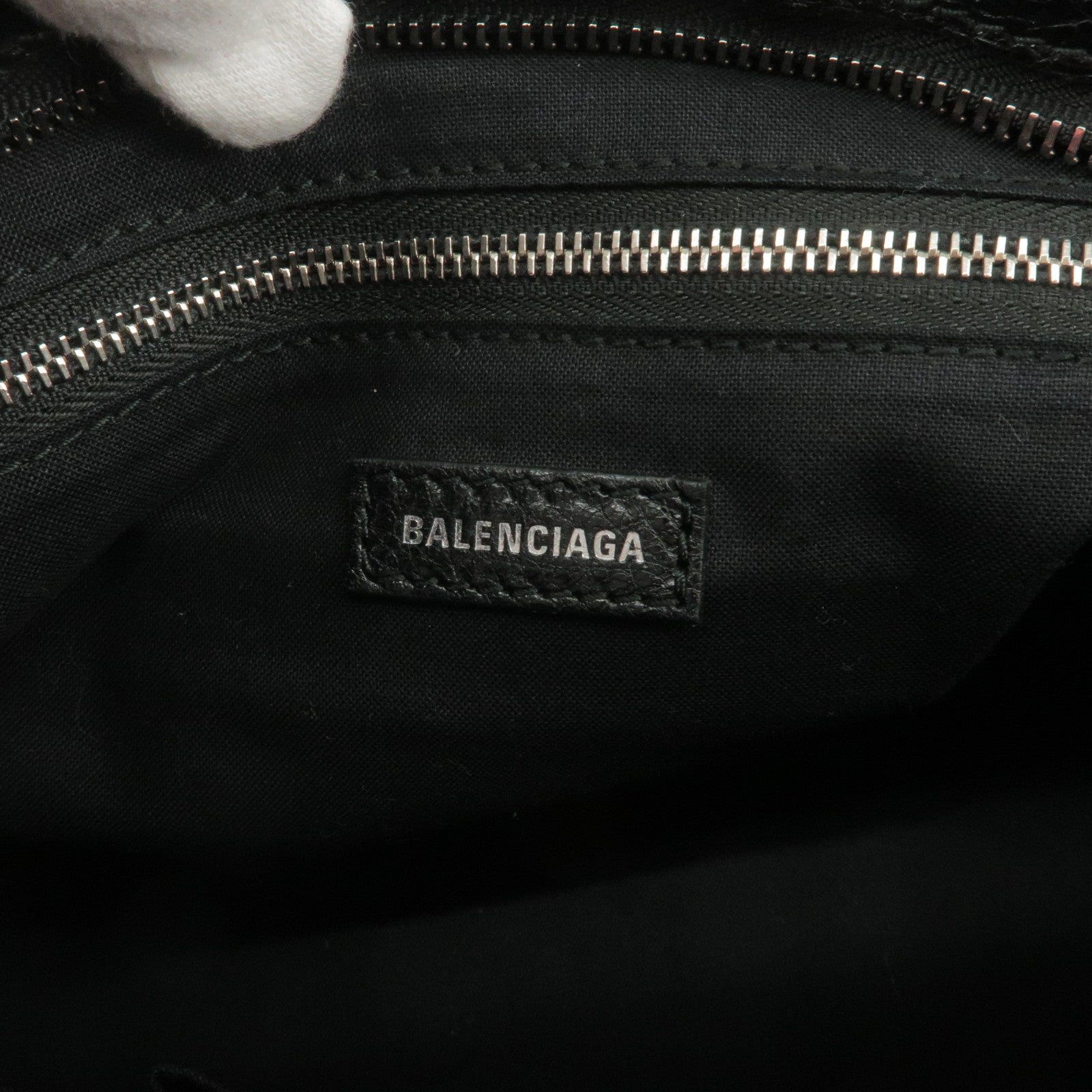 Authentic BALENCIAGA City mini shoulder bag Croc-effect leather