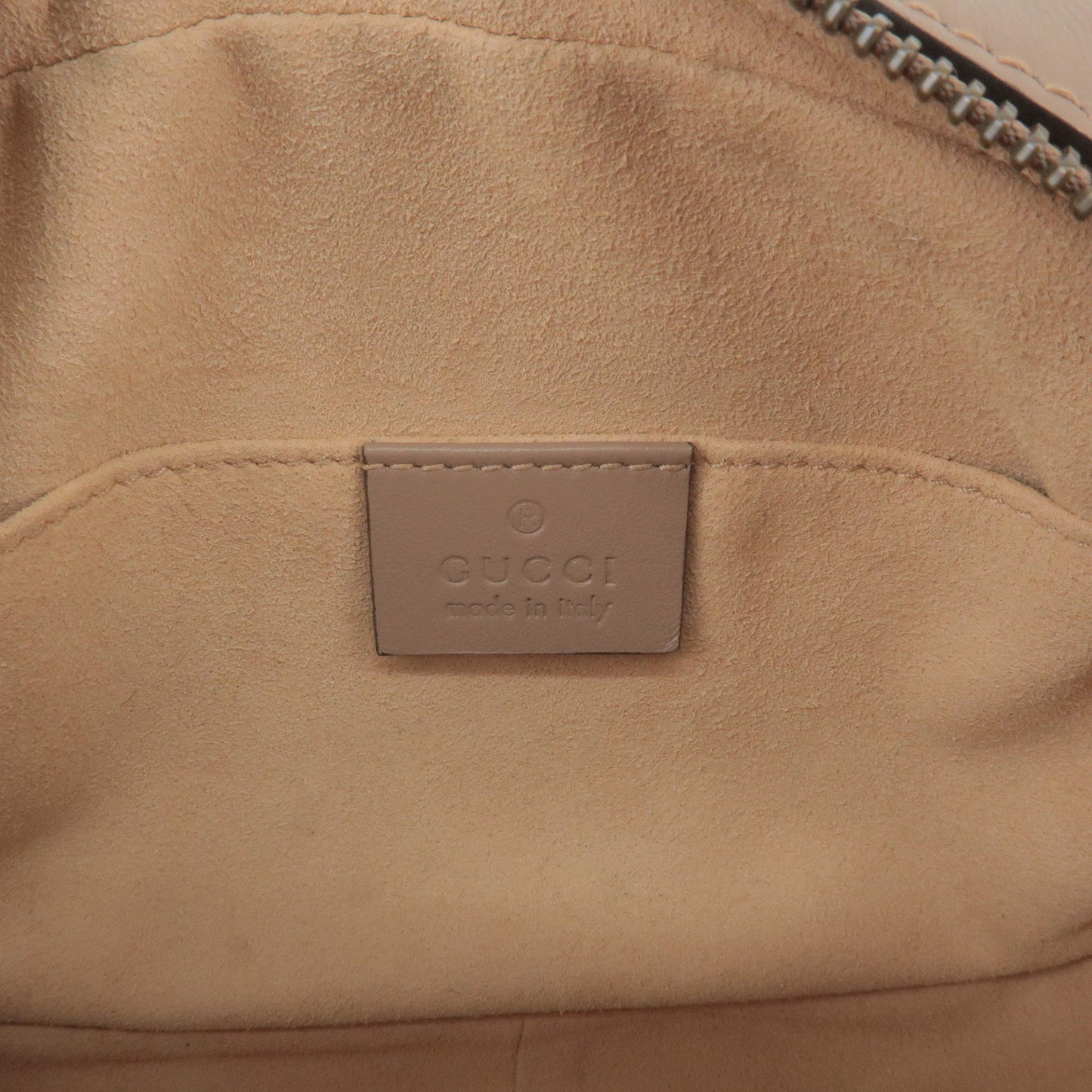 GUCCI GG Marmont Leather Chain Shoulder Bag Beige 448065