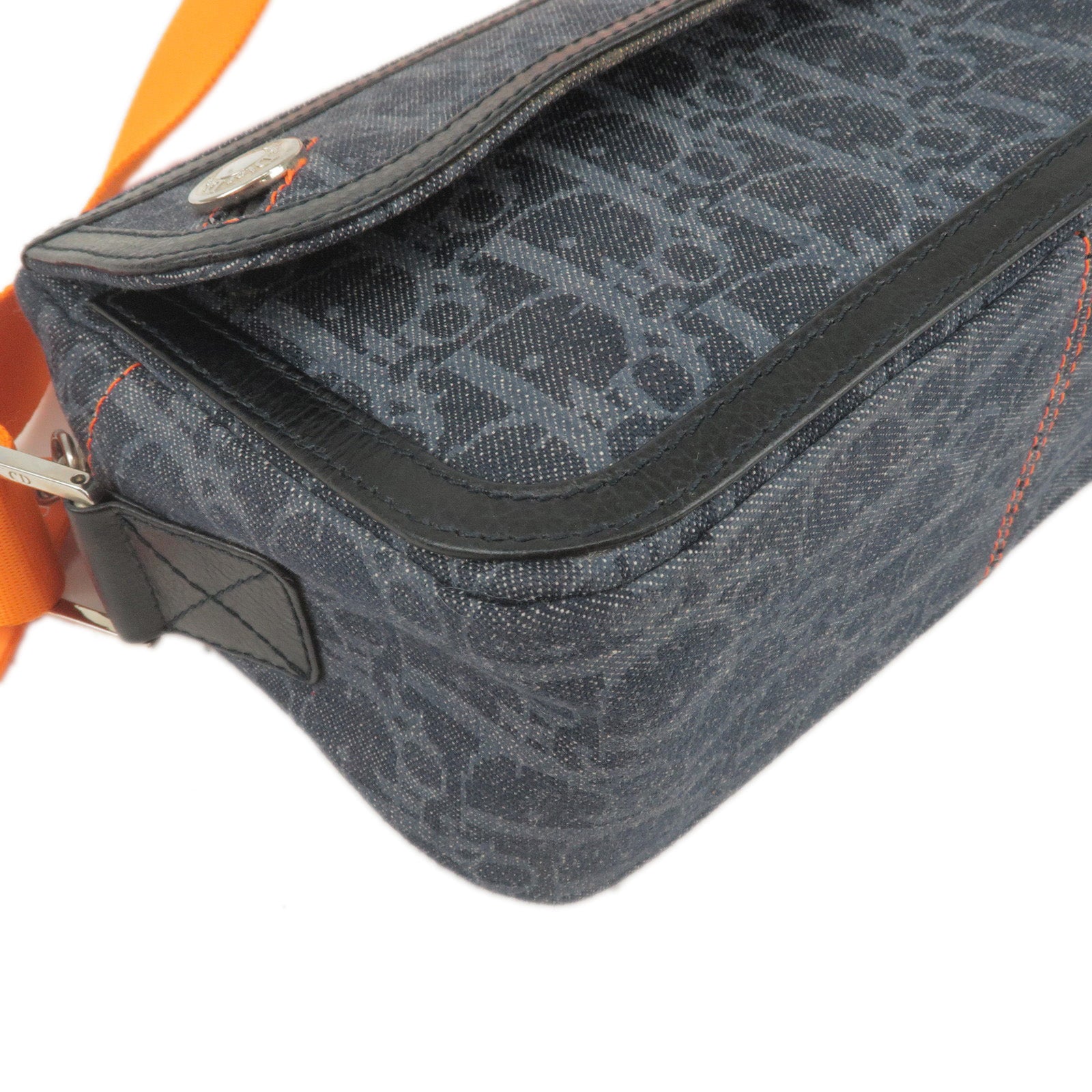 Vintage CHRISTIAN DIOR Trotter Oblique Travel Top Handle Shoulder Bag  Leather CD
