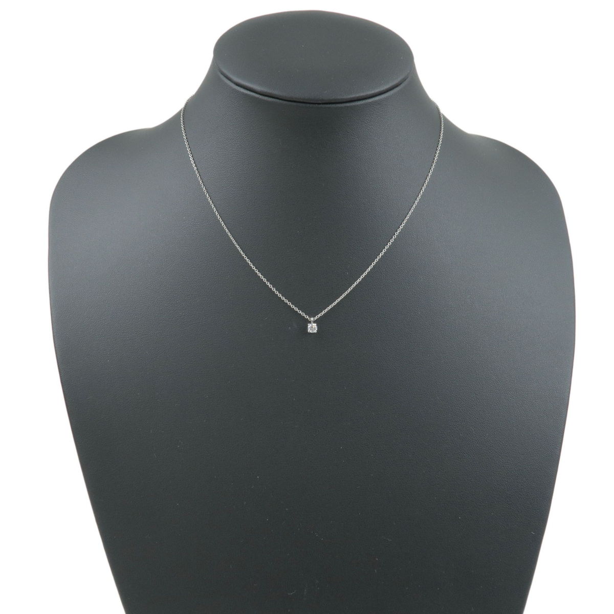 Tiffany&Co. Solitaire 1P Diamond Necklace 0.17ct 950 Platinum