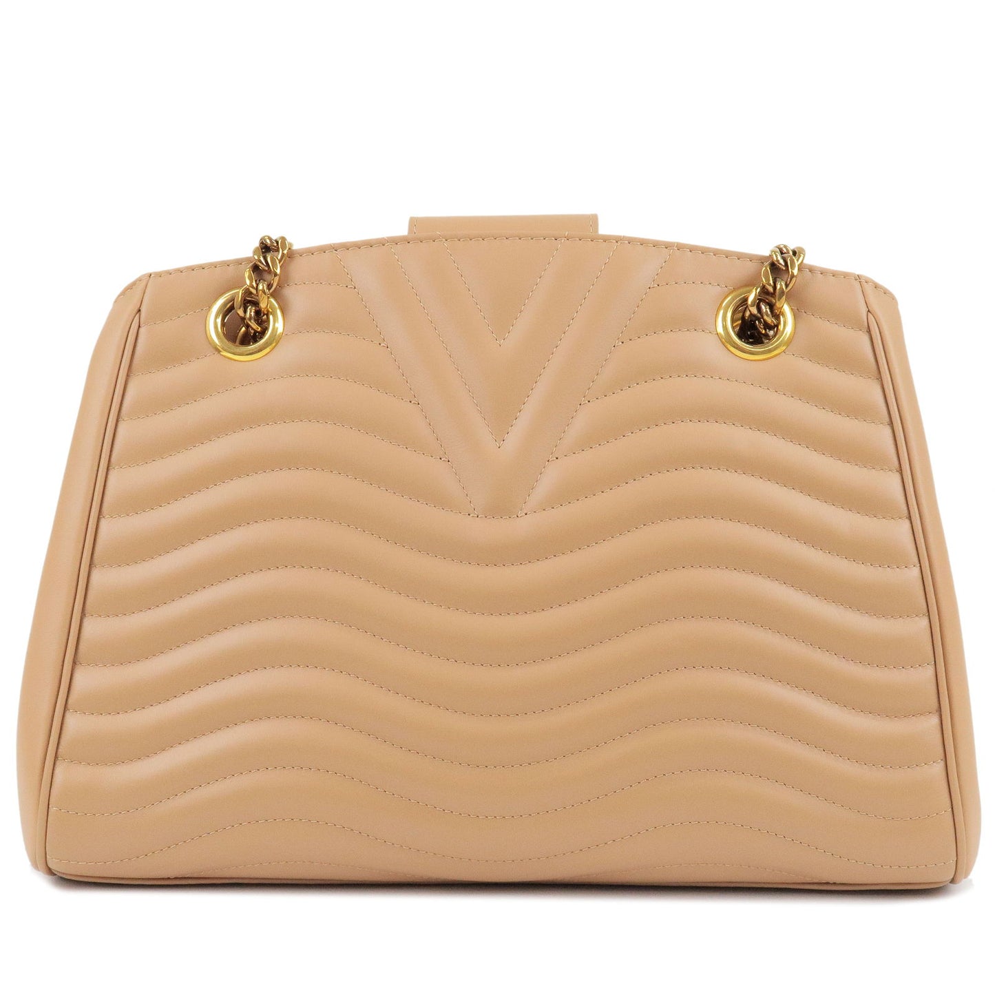 Louis Vuitton Wave Chain Tote Bag Shoulder Bag Beige M53900