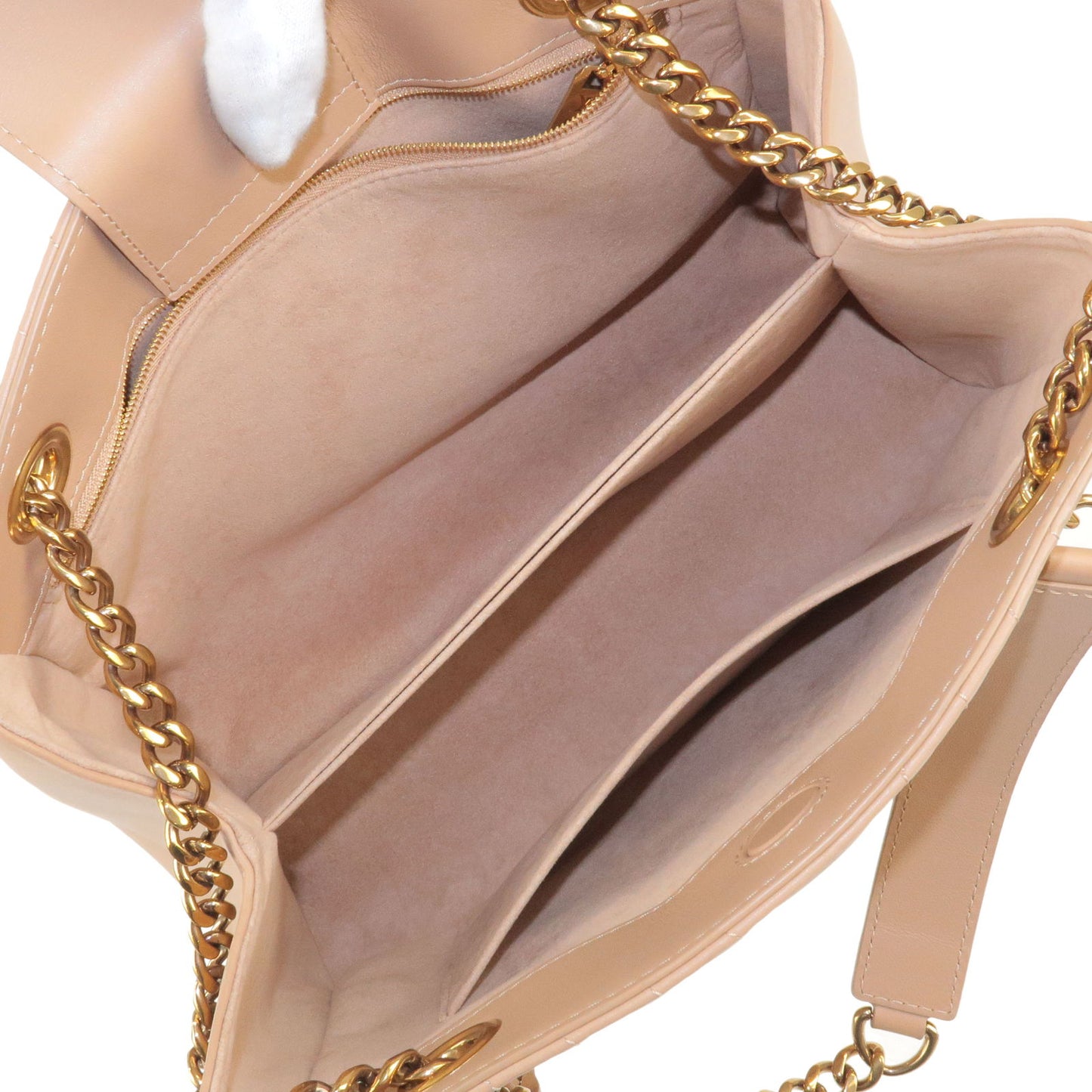 Louis Vuitton Wave Chain Tote Bag Shoulder Bag Beige M53900