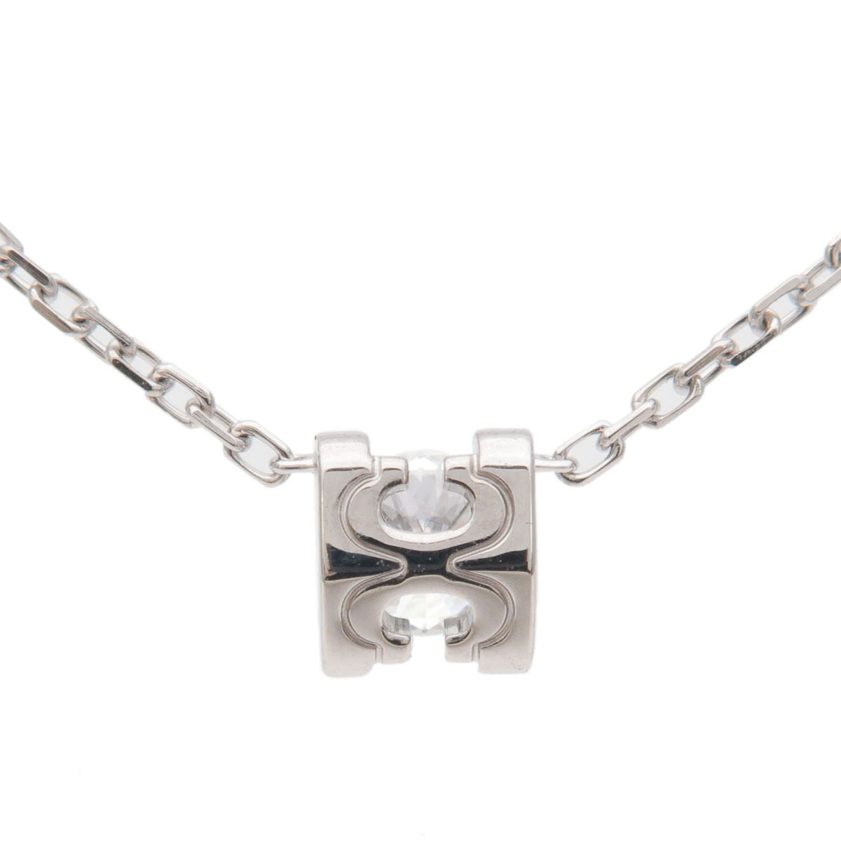 Cartier C de Cartier Diamond Necklace 0.18ct K18WG 750 White Gold