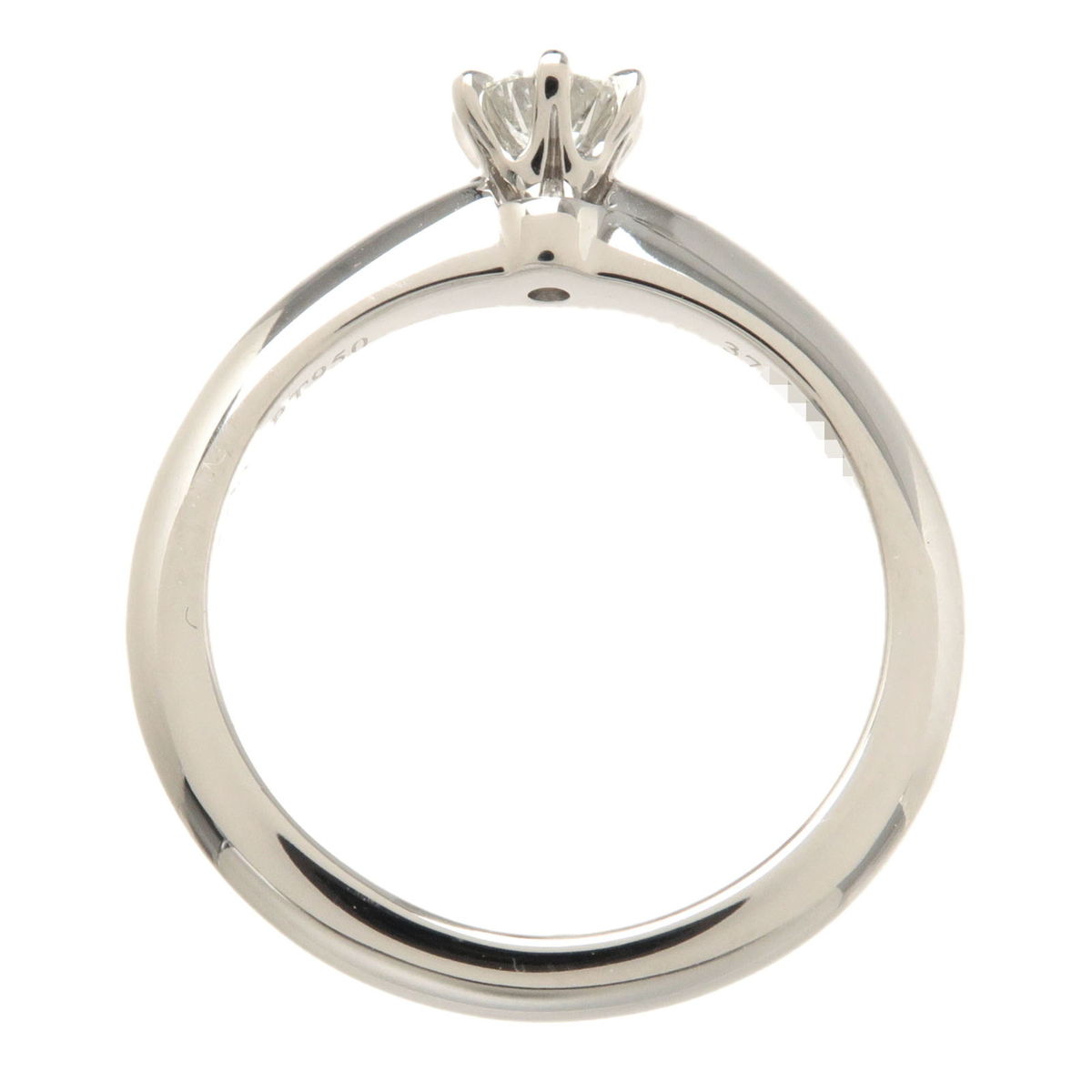 Tiffany&Co. Solitaire 1P Diamond Ring 0.23ct PT950 US4 EU47