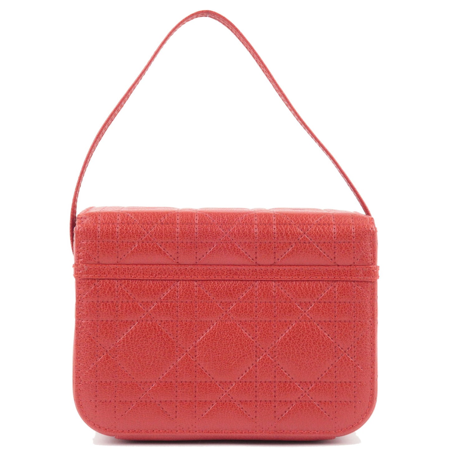 Christian Dior Cannage Leather Vanity Bag Mini Bag Red