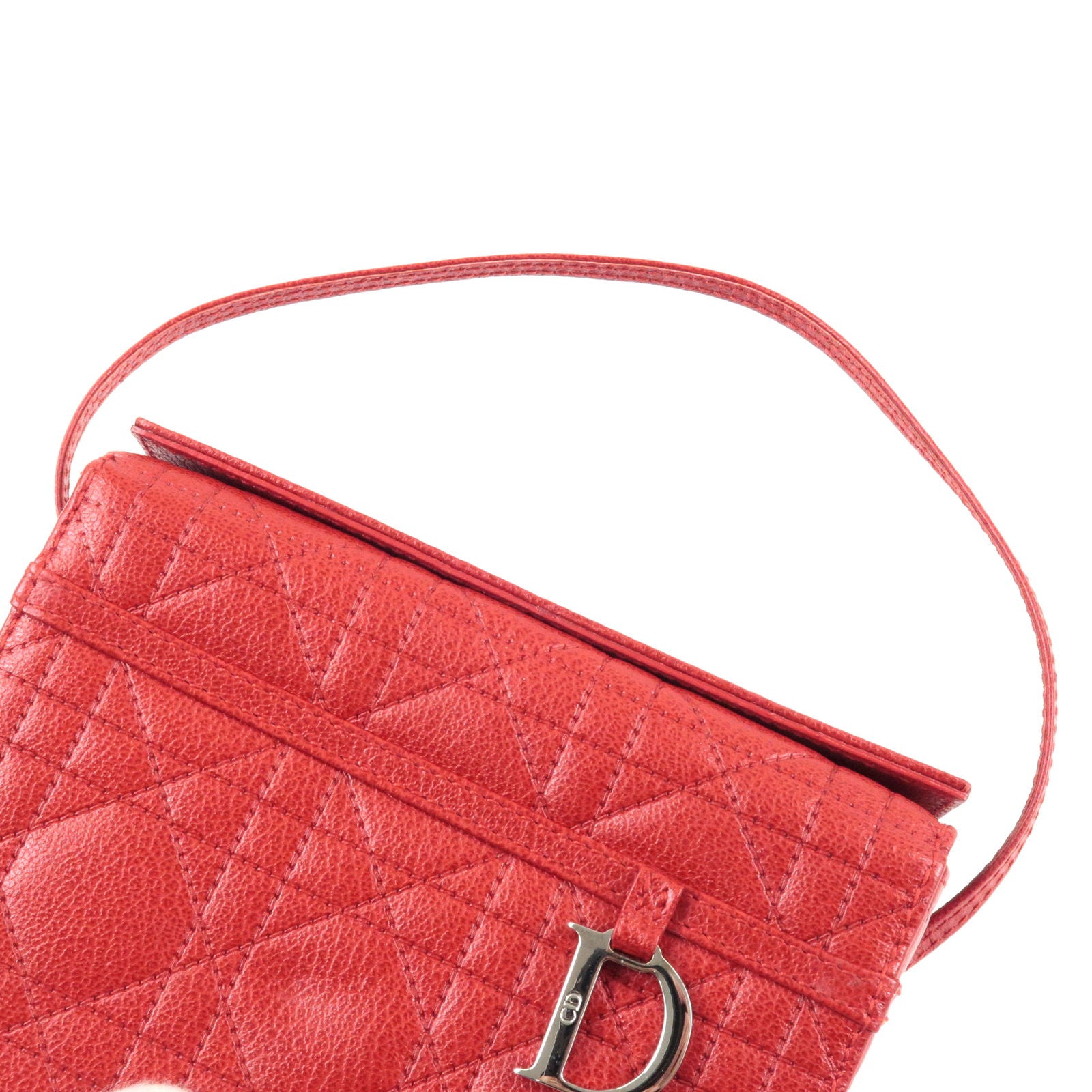 Christian-Dior-Cannage-Leather-Vanity-Bag-Mini-Bag-Red – dct-ep_vintage  luxury Store